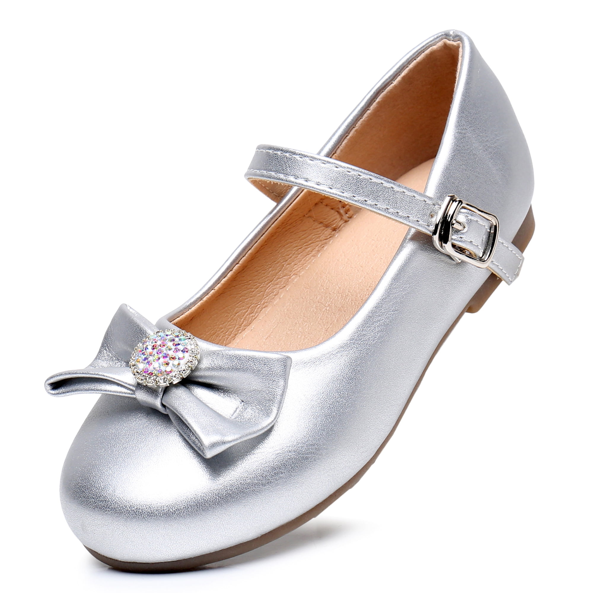 Blikcon Girls Dress Shoes Wedding Party Mary Jane Princess Shoes Flats