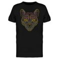 thumbnail image 1 of Synth Feline Head T-Shirt Men -Image by Shutterstock, Male 3X-Large, 1 of 2