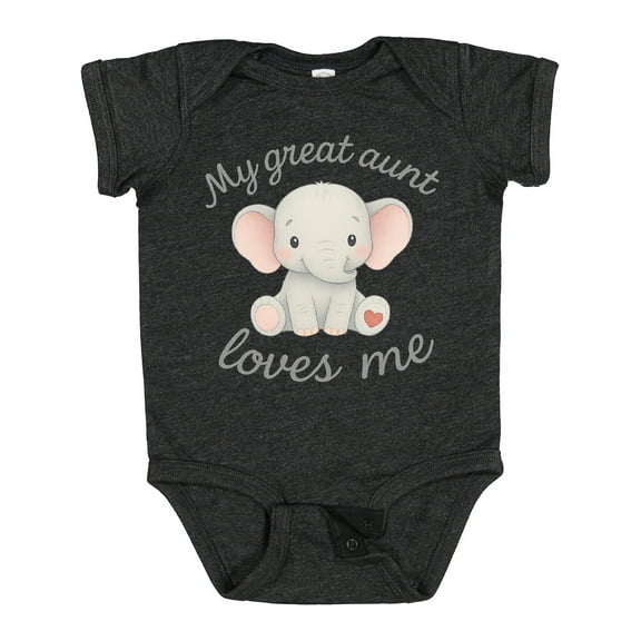 Inktastic My Great Aunt Loves Me Elephant Boys or Girls Baby Bodysuit