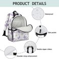 thumbnail image 4 of Purple Butterfly Flower Pattern Cute School Backpack Bag for School with Padded Back and Adjustable Shoulder Straps 15.25"x11.5"x5.25", 4 of 5
