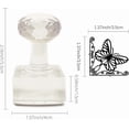 thumbnail image 2 of Handmade Soap Stamp Butterfly Lace Acrylic Soap Stamp with 1.57" Removable Handle Embossing Soap Stamps Soap Making for Cookie Clay Pottery Biscuits Gummier DIY Arts Crafts Colorful, 2 of 6
