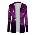 thumbnail image 4 of Cardigan Sweater for Women Lightweight Loose Casual Open Front Pumpkin/Ghost Printed Long Sleeve Jacket Outwear (XX-Large, Gray), 4 of 5