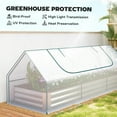 thumbnail image 5 of 8.6 x 3 x 1ft Raised Garden Bed with Mini Greenhouse, Galvanized Raised Garden Bed with Cover for Herbs and Vegetables, Small Greenhouse for Patio Garden Balcony, White and Silver, 5 of 6