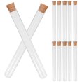 thumbnail image 3 of 12 PCS Glass Clear Test Tubes with Cork Stoppers and Brush for Scientific Experiments Powder Liquid Storage 20x200mm, 3 of 4
