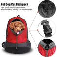 thumbnail image 4 of Sacs à Dos pour Chien Petit Chiot Sac de Voyage pour Animaux, 40*35*27cm, Rouge, 4 of 5