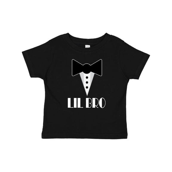 Inktastic Lil Bro Little Brother Mock Tuxedo Tux Boys Baby T-Shirt