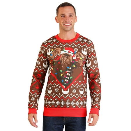 Star Wars Chewbacca Lights Brown/Red Ugly Christmas Sweater - Walmart.ca
