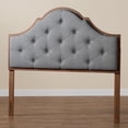 thumbnail image 6 of Baxton Studio Camila Classic and Traditional Grey Fabric and Walnut Brown Finished Wood King Size Headboard, 6 of 8