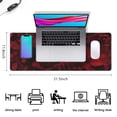 thumbnail image 5 of Experience Gaming with a Twist Scary Halloween Red Blood Spatter & Handprint Mouse Pad Extra Large Size, Stitched Edge, Non-Slip Rubber Perfect for Home or Office 31.5 X 11.8 Inches, 5 of 7
