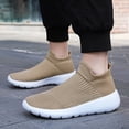 thumbnail image 2 of Men's Sport Shoes Comfort Lightweight Sock Shoe Breathable S𝗅ip On Knit Sneakers Cushion Tennis Running Shoes Wide Width Non-S𝗅ip Athlet𝗂c Shoes for Summer and Autumn, 2 of 9