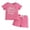 a60-Hot Pink, variant on Infant Baby Girl Summer Outfits 2Pcs Set Short Sleeve Flower Embroidery Tee Top Casual Denim Shorts Clothes(6-9 Months,Beige)