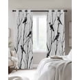 thumbnail image 4 of Black Branches Birds Blackout Curtains for Bedroom Living Room Darkening Curtains 54 Inch Long Modern Abstract Forest Silhouettes Short Curtain for Small Window Treatment Grommet Drapes 52"x54"x2, 4 of 9