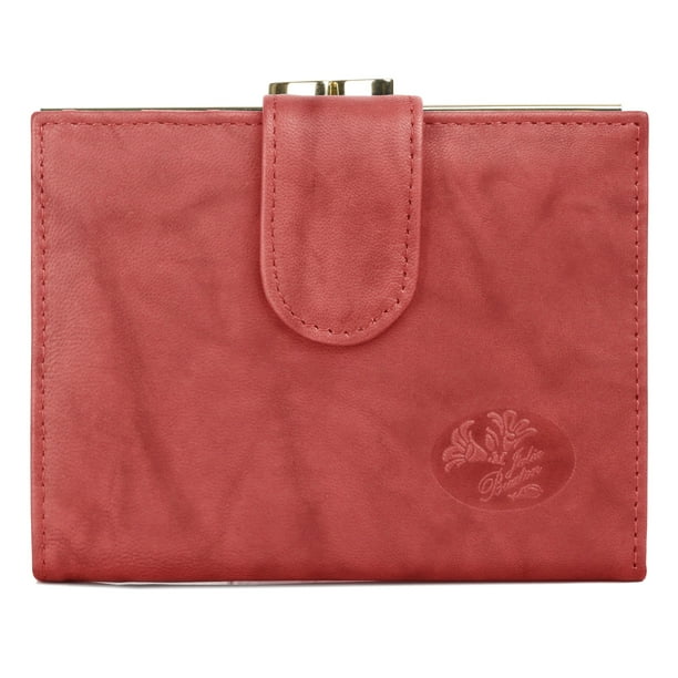 Buxton Women's Heiress Cardex Wallet Clutch - Leather, Floral Emboss, Card Slots & ID Window
