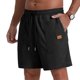 thumbnail image 1 of pstuiky Pantalones cortos de pana con cordón ajustable para hombre, holgados, de color liso, con bolsillos, para exteriores, para playa y fitness, para verano, 1 of 6