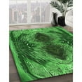 thumbnail image 3 of Ahgly Company Machine Washable Indoor Square Transitional Deep Emerald Green Area Rugs, 4' Square, 3 of 7