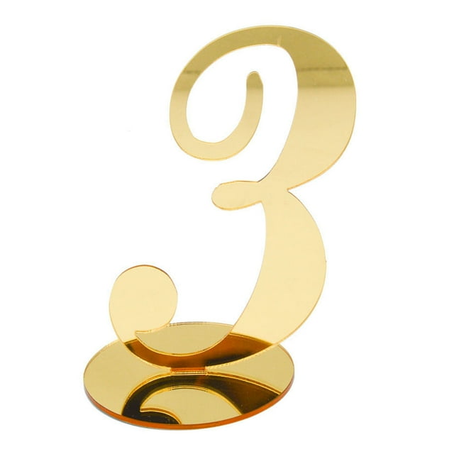 Numéro de Table de Mariage avec Support Base Acrylique Or Argent Signe de Table Carte de Siège