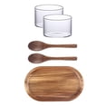 thumbnail image 4 of Shisuyan Dining Platter Japanese Style Wooden Light Brown 1 Set 7.9x4.7in, 4 of 8