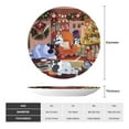 thumbnail image 4 of Lsque Bluey Pattern Ceramic Decorative Plate Decorative Plates with Display Stand Personalized Porcelain Plate Ceramic Ornaments for Wall Hanging Decoration-7in, 4 of 6