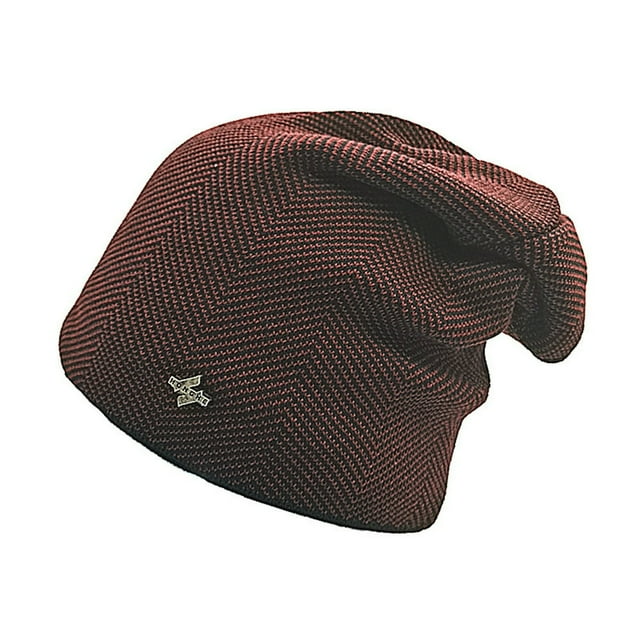 Men Hat Solid Color Double Layers Autumn Winter Ear Protection Knitting Hat for Outdoor