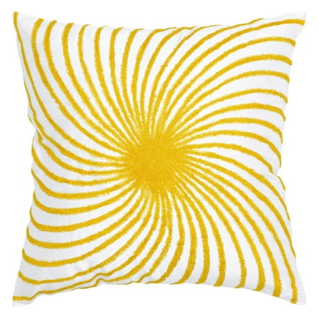 Rizzy Home Decorative Poly Filled Throw Pillow Stripes 18"X18" Yellow