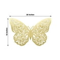 thumbnail image 3 of Efavormart 10 Pack Metallic Gold Foil Jumbo 3D Butterfly Wall Stickers, Disposable Paper Charger Placemats - 14"x20", 3 of 10