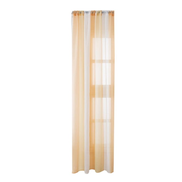 Cortinas de gasa de lino sintético con bolsillo para varilla, 100 x 200 cm, color 1 Color_1
