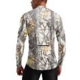 thumbnail image 6 of Realistic Tree Bark Camo Quarter Zip Pullover for Men, Long Sleeve Hunting Fishing Jersey with Moisture Wicking Quick Dry Fabric - Lightweight Outdoor Athletic Performance Tops Earthy Yellow S, 6 of 6