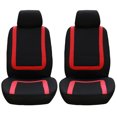 thumbnail image 2 of 4Pcs Universel Siège d'Auto Housse de Protection Ensemble de Décoration Intérieure pour Toutes les Saisons (Rouge Noir), 2 of 7