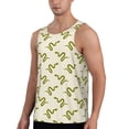 thumbnail image 2 of Gukieu Green Snake Print Men's Quick Dry Fitness Vest, Round Neck Sleeveless Fitness Bodybuilding Top-X-Large, 2 of 7