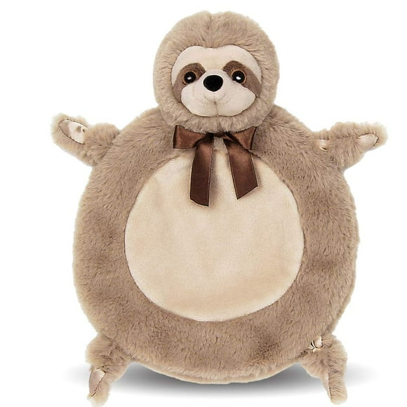Bearington Baby Wee Speedster 8 x 7 Inch Small Sloth Stuffed Animal Nursery Decor Security Blanket Lovey for Babies