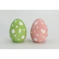 thumbnail image 4 of Ceramic Pink Green Easter Egg Salt Pepper Shakers 2in, 4 of 4