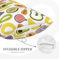thumbnail image 2 of Plush Throw Pillow Covers, cartoon fruit colorful Pillow Cases with Invisible Zipper, Breathable Microfiber Pillow Cases Standard Size for Sleeping Bedroom Sofa Living Room 20x30, 2 of 5