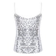thumbnail image 2 of Aislor Kids Girls Sparkly Sequin Dance Crop Tops Tank Camisole Straps Cami Shirts Vest for Jazz Hip Hop Street Dance, 2 of 7