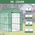 thumbnail image 3 of Serre Portative à Entrée Piétonne pour Jardinage Extérieur et Intérieur – Housse PE Robuste – Pépinière à 8 Tablettes – Cadre Résistant aux Intempéries – Installation Facile – Couleur Verte, 3 of 6