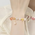thumbnail image 2 of Pulsera S925 con colgante de bambú de plata para mujer, color rojo degradado, 2 of 2