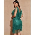 thumbnail image 4 of Sequin Cocktail Dresses Flapper Dresses 1920s Gatsby with All-Over Fringe Mini Dresses Prom Party Dress, 4 of 4