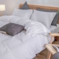 thumbnail image 4 of BESTOUCH 100% Washed Cotton Pillowcase for Hair and Skin Linen Feel Soft Comfortable Breathable 2 Set Pillow Case with Envelope Closure Solid Bright White Queen 20x30 Inches, 4 of 5