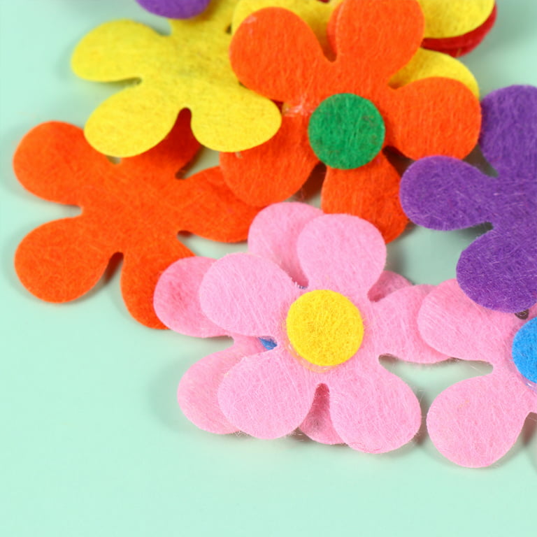 Felt Flower Embellishments for Crafts - Purple Flowers - Variety Pack