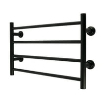 Kingston Brass DTM241640 Palatine 24" x 16" Stainless Steel Wall Mount 4-Tier Towel Rack, Matte Black