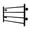 Black, variant on Kingston Brass DTM241647 Palatine 24" x 16" Stainless Steel Wall Mount 4-Tier Towel Rack, Brushed Brass