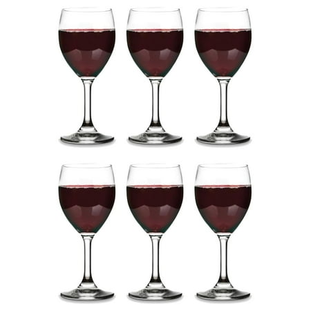 11.5 Oz Glass Wine Glasses: Stemmed Wine Glasses for Red and White Wine - Thick and Durable Wine Glasses - Clear Glasses for Wine - Small Wine Glasses with Stem - Red Wine Glasses Set of