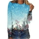thumbnail image 2 of Pntutb - Camiseta holgada con estampado de moda para mujer, blusa de manga larga, cuello redondo, tops casuales Pntutb Pntutb-1520, 2 of 5