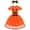 Orange-Short Sleeve, variant on IBTOM CASTLE First Halloween Princess Dress up Clothes for Toddler Infant Baby Girls Tutu Pumpkin Ghost Pageant Birthday Party Fancy Skirt 6-12 Months Orange