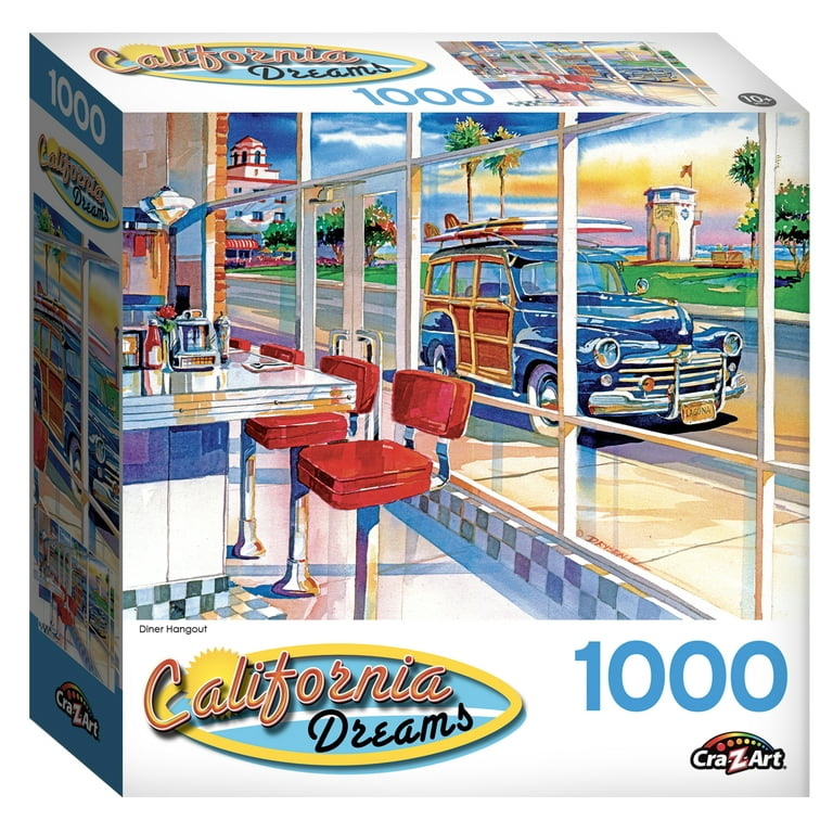 Cra-Z-Art California Dreams 1000-Piece Diner Hangout Jigsaw Puzzle