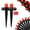 Red, variant on 60Pcs 1/4 Inch Drip Irrigation Emitter 360 Degree Adjustable Spray Head Sturdy Plastic Ground Insert Sprinkler Head Multi Flow Mode Quick Connect Garden Watering Nozzle for Plant Irrigation, Red