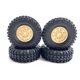 thumbnail image 1 of Vogacara RCGOFFLOW llantas de rueda neumático RC pieza de coche resistente al desgaste llantas de rueda Rc neumático para 1/24 Axial SCX24 Kits de construcción modelo Dorado, 1 of 6
