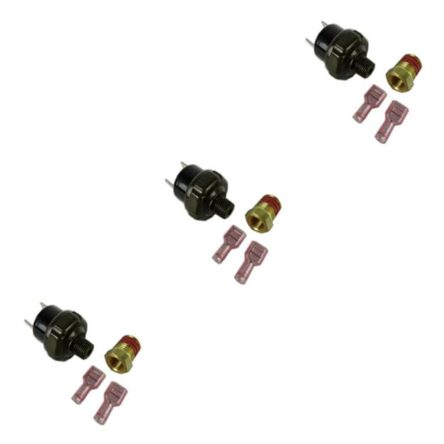 Baohd Durable 12 Volt Compressor Air Pressure Switch for Air Ride Assist Kit Improved Performance Black 120-150 psi 3Set