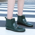 thumbnail image 1 of Zapatos de lluvia antideslizantes impermeables para mujer, decoración de nudo de moda, botas de tacón bajo de plástico Wmkox8yii  ghj534, 1 of 7
