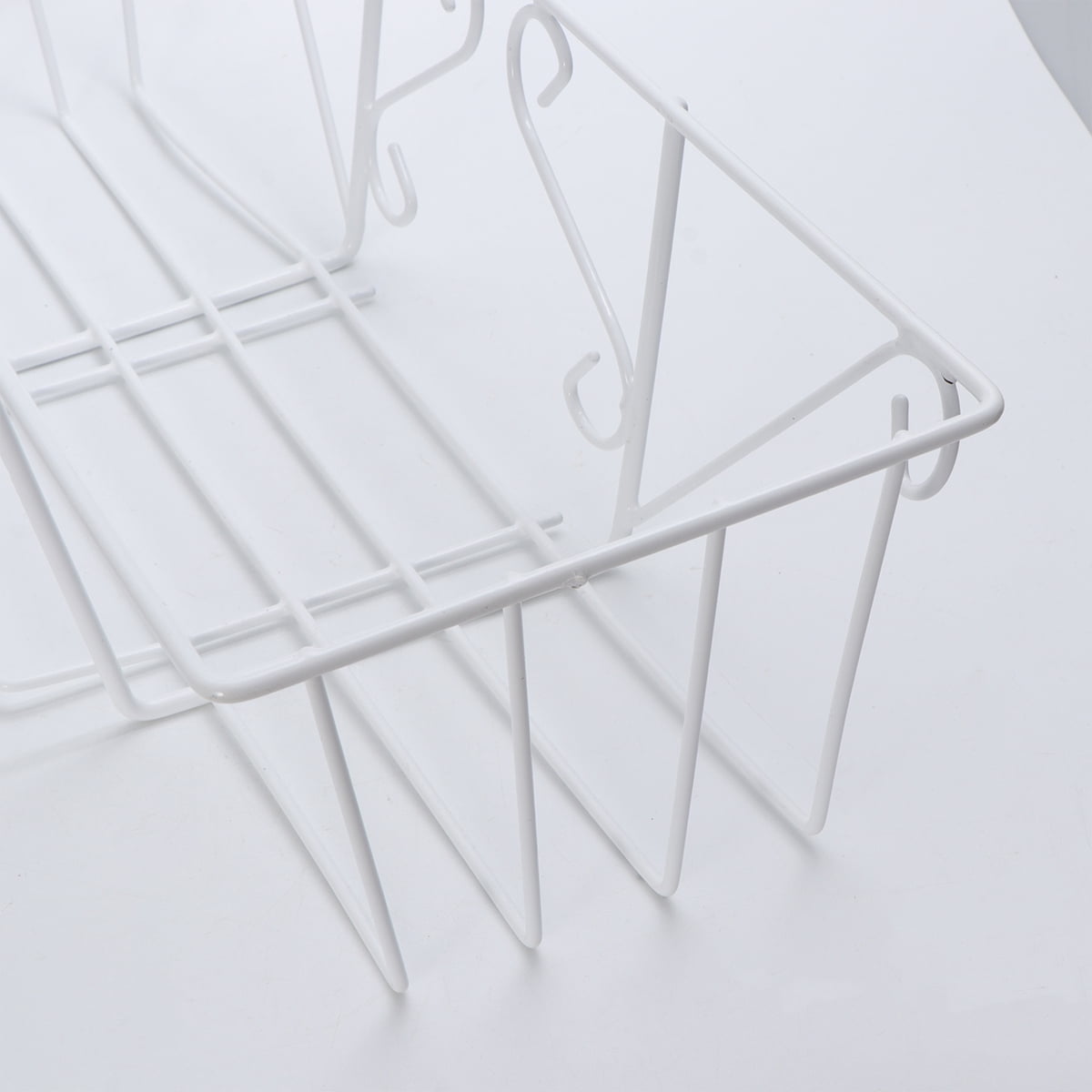 Rectangular Metal Stand Balcony Hanging Window Box Over Deck Railing Planter Basket Flower Pot Holder Stand for Rail Fence White