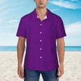 thumbnail image 4 of Lsque Purple pattern Hawaiian Shirt for Men, Unisex Summer Beach Casual Short Sleeve Button Down Shirts-3X-Large, 4 of 9